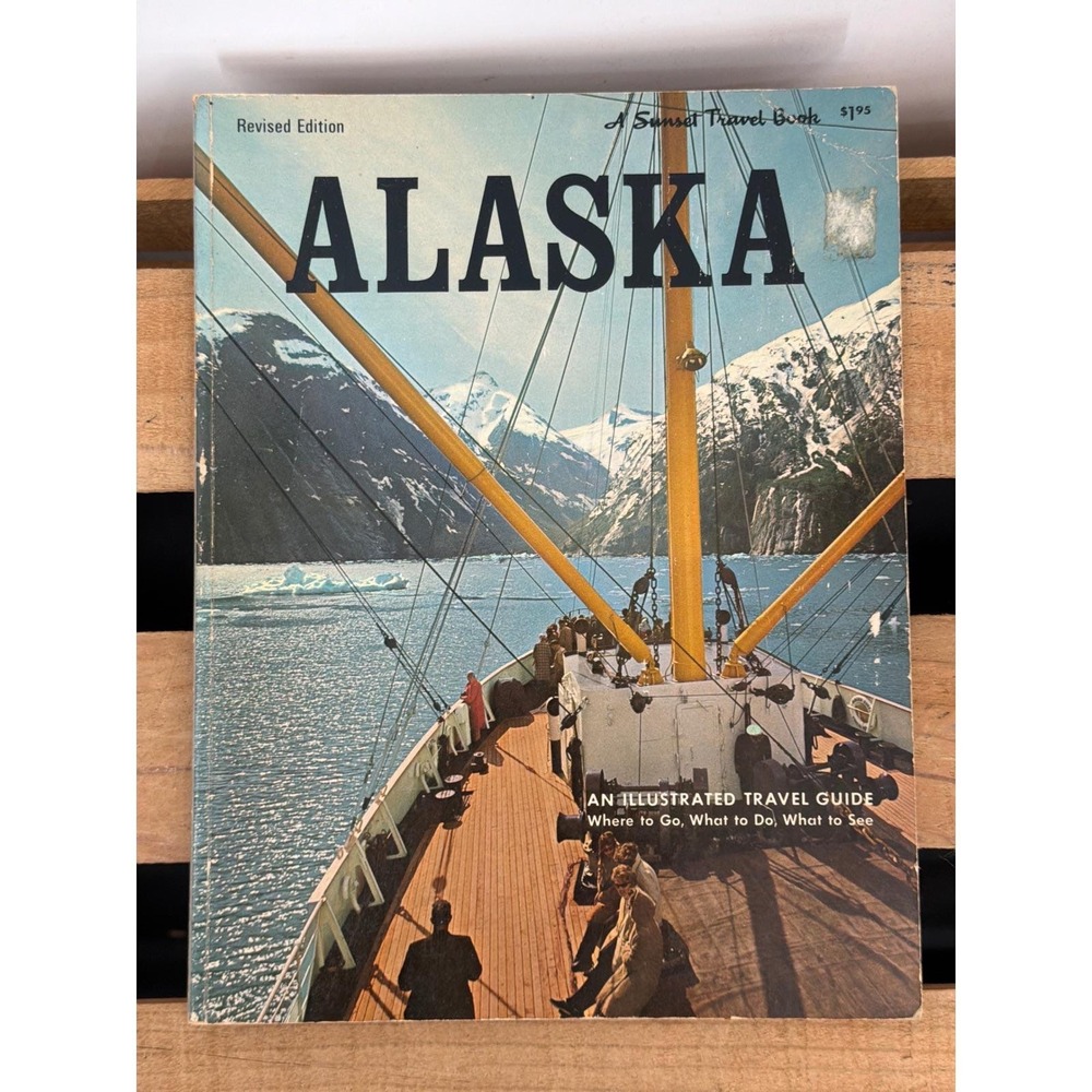 Vintage 1966 Alaska Sunset Travel Book Revised Edition Illustrated Guide Maps